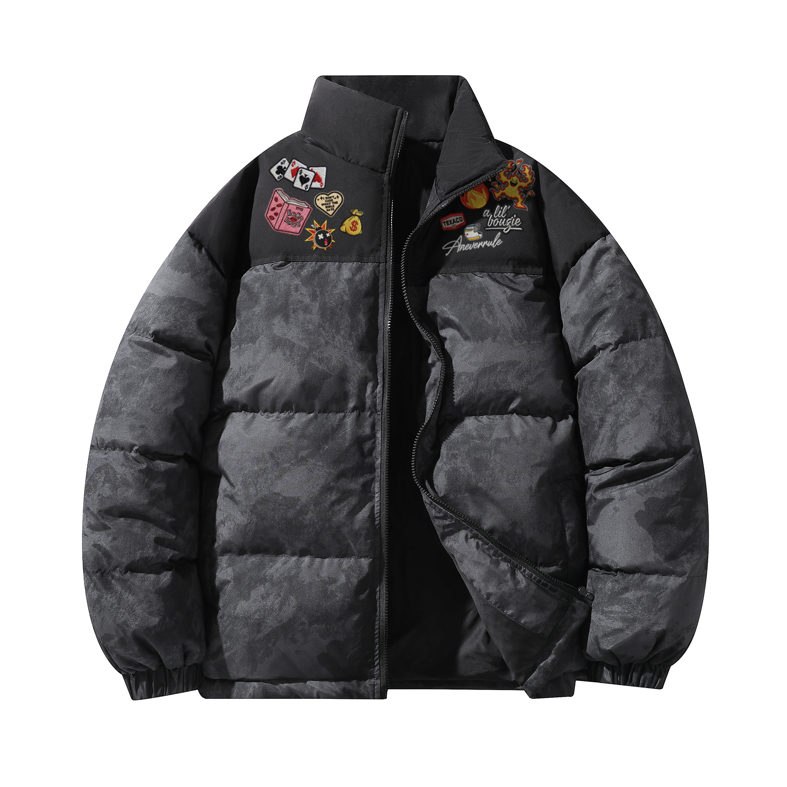 Пуховик Unisex Stand Collar Thickened Others NEVER RULE, темно-серый
Пуховик Unisex Stand Collar Thickened Others NEVER RULE, темно-серый