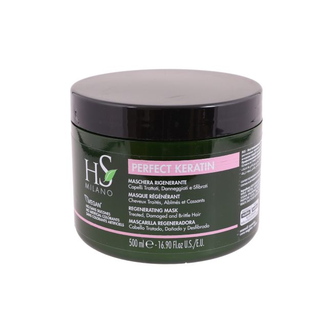 Идеальная кератиновая восстанавливающая маска для волос HS Milano, 500 мл 
Идеальная кератиновая восстанавливающая маска для волос HS Milano, 500 мл