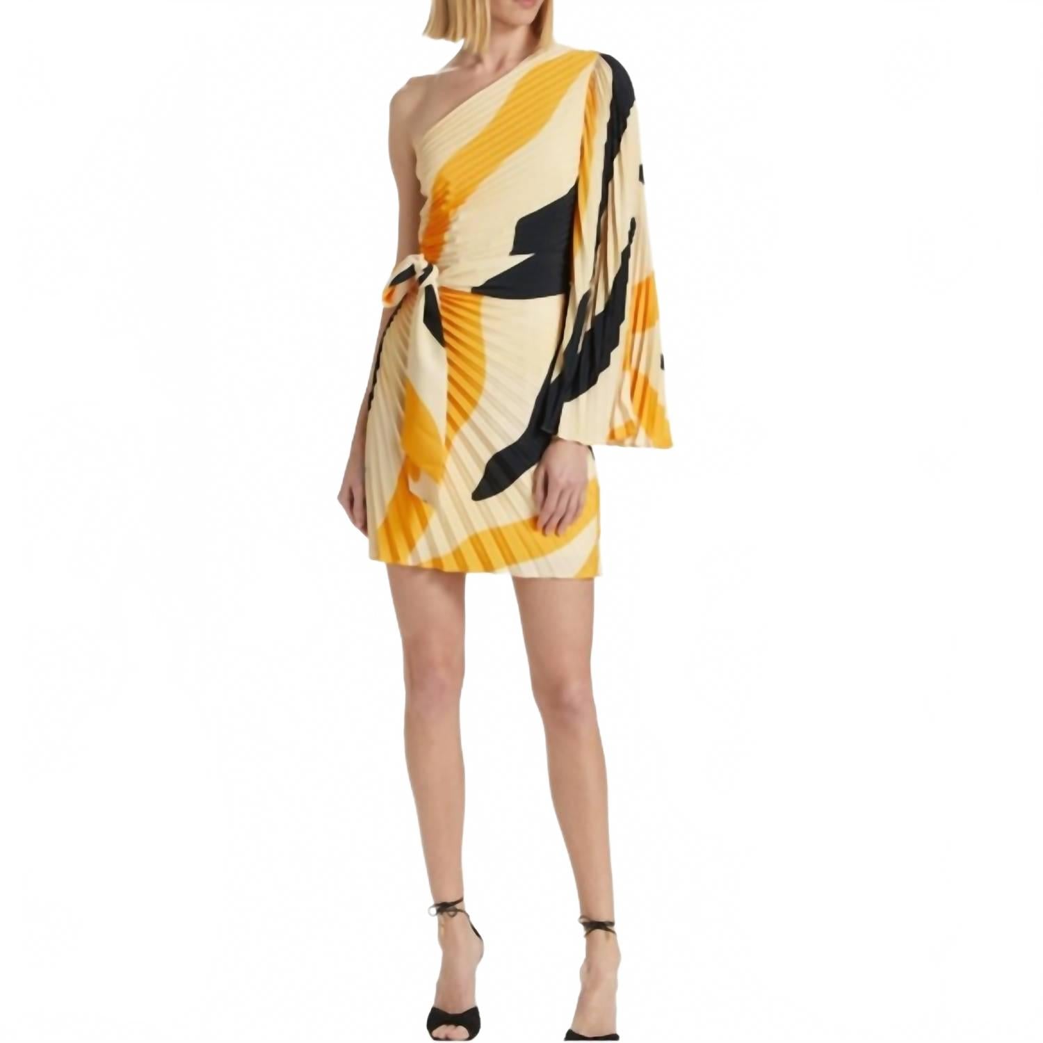 Линден Зебра плиссированное мини-платье в манго/черном MILLY
Линден Зебра плиссированное мини-платье в манго/черном MILLY