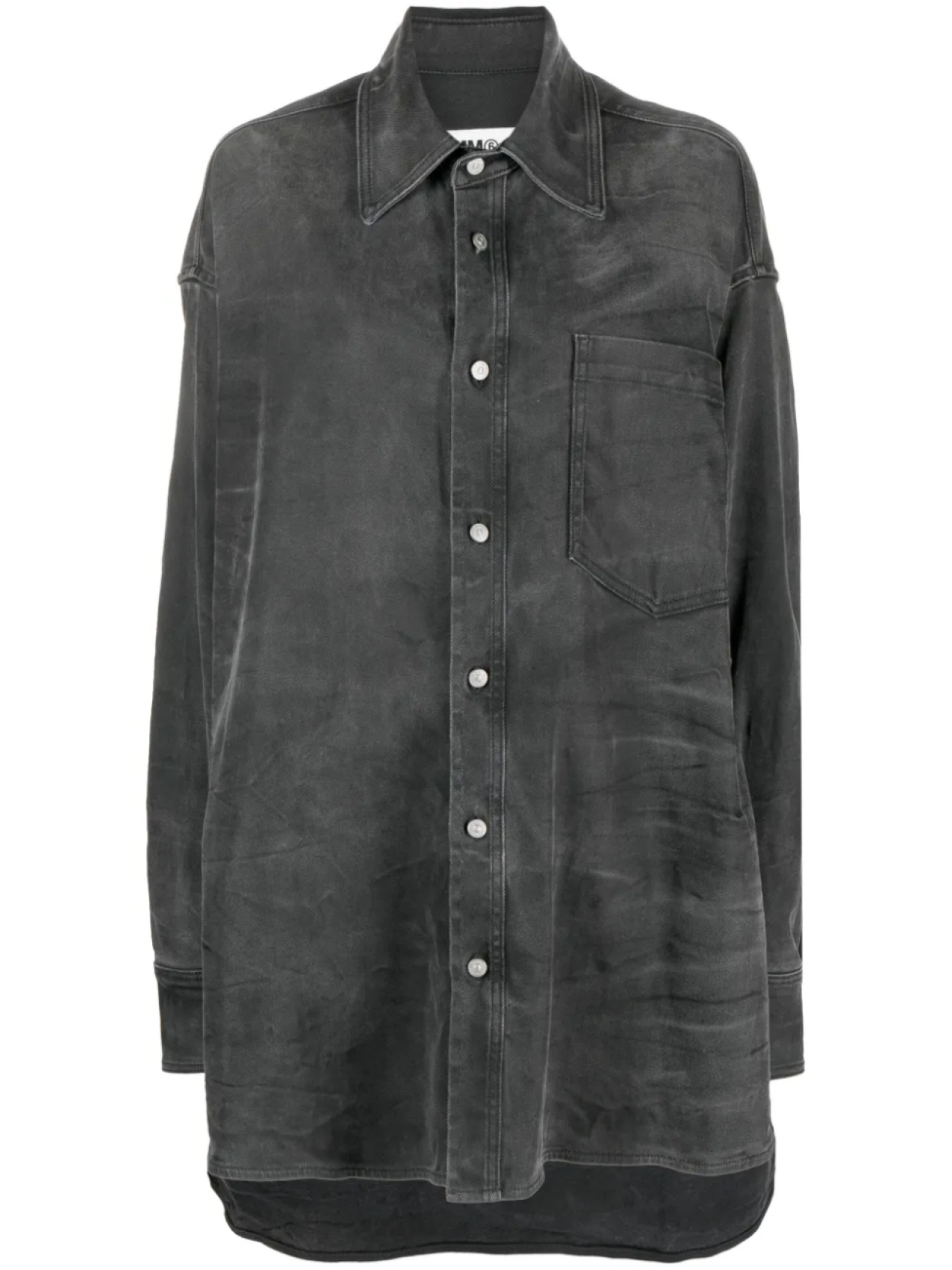 MM6 Maison Margiela джинсовая рубашка со складками, черный
MM6 Maison Margiela джинсовая рубашка со складками, черный