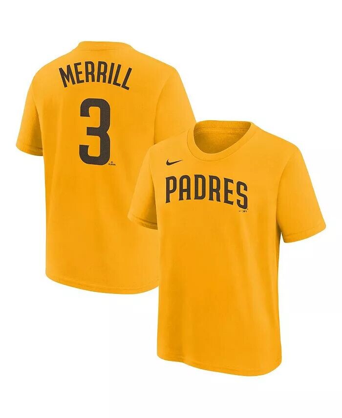 Футболка Big Boys and Girls Jackson Merrill Gold San Diego Padres с именем игрока и номером Nike, золотой
Футболка Big Boys and Girls Jackson Merrill Gold San Diego Padres с именем игрока и номером Nike, золотой