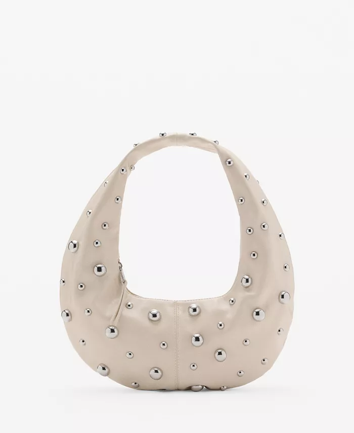 Женская сумка через плечо с шипами MANGO, коричневый/бежевый
Женская сумка через плечо с шипами MANGO, коричневый/бежевый