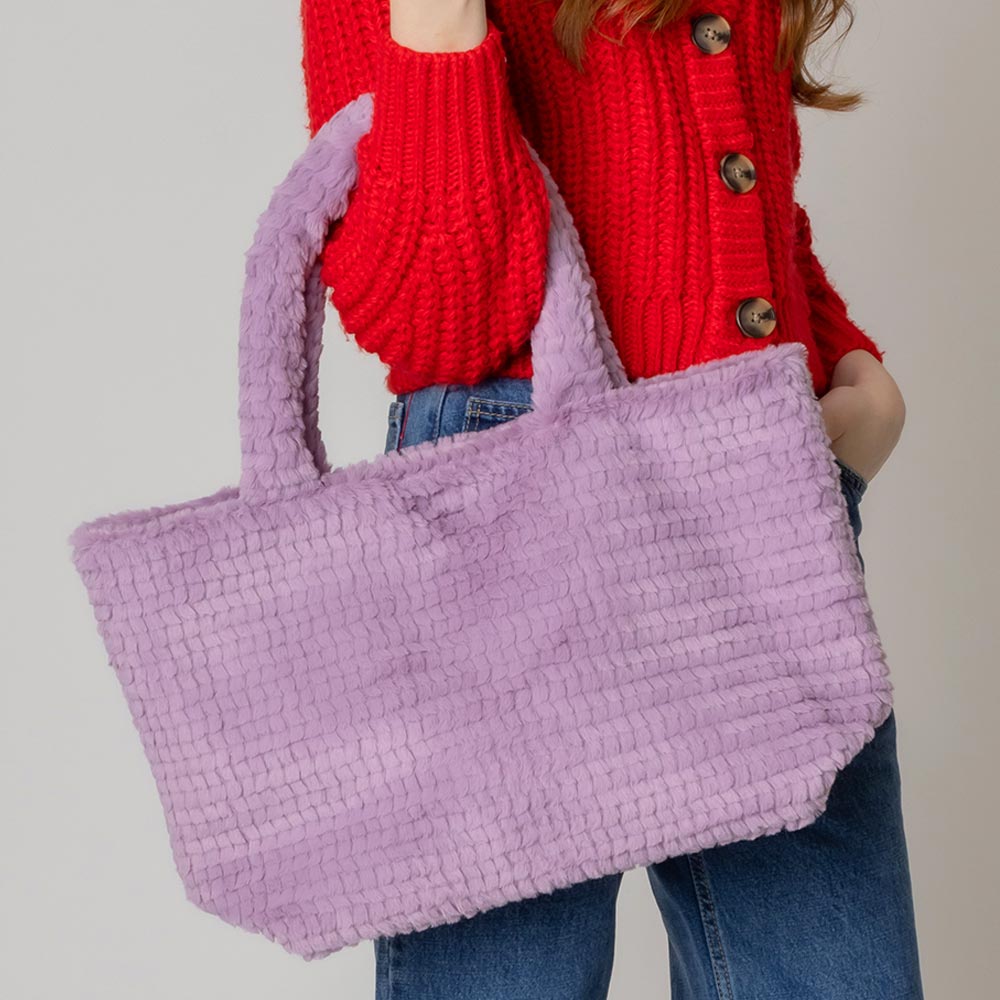 Сумка-тоут из пушистого меха FASHNZFAB, лавандовый
Сумка-тоут из пушистого меха FASHNZFAB, лавандовый