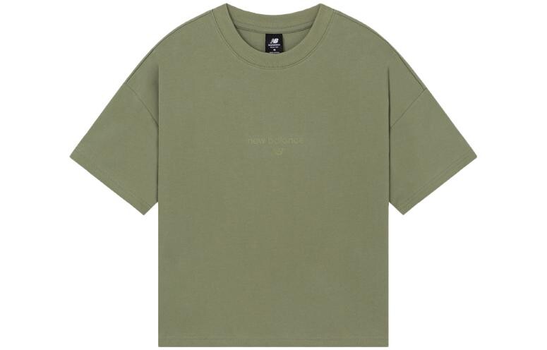 Футболка женская темно-зеленая New Balance 
Футболка женская темно-зеленая New Balance