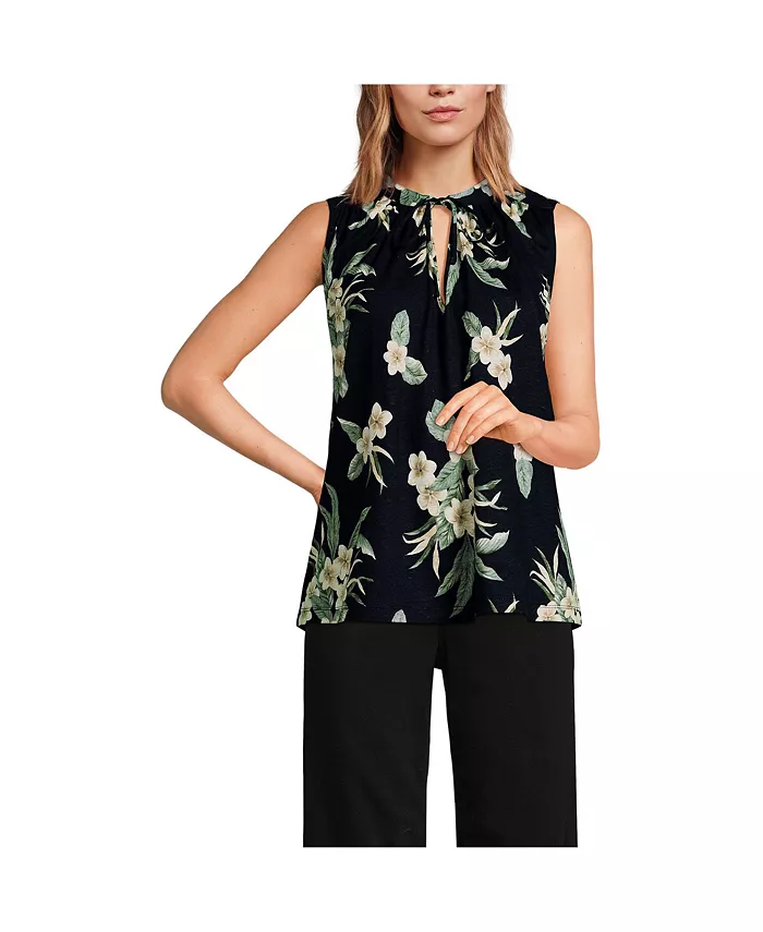 Женская льняная майка-трансформер с вырезом-стойкой Lands' End, черный
Женская льняная майка-трансформер с вырезом-стойкой Lands' End, черный