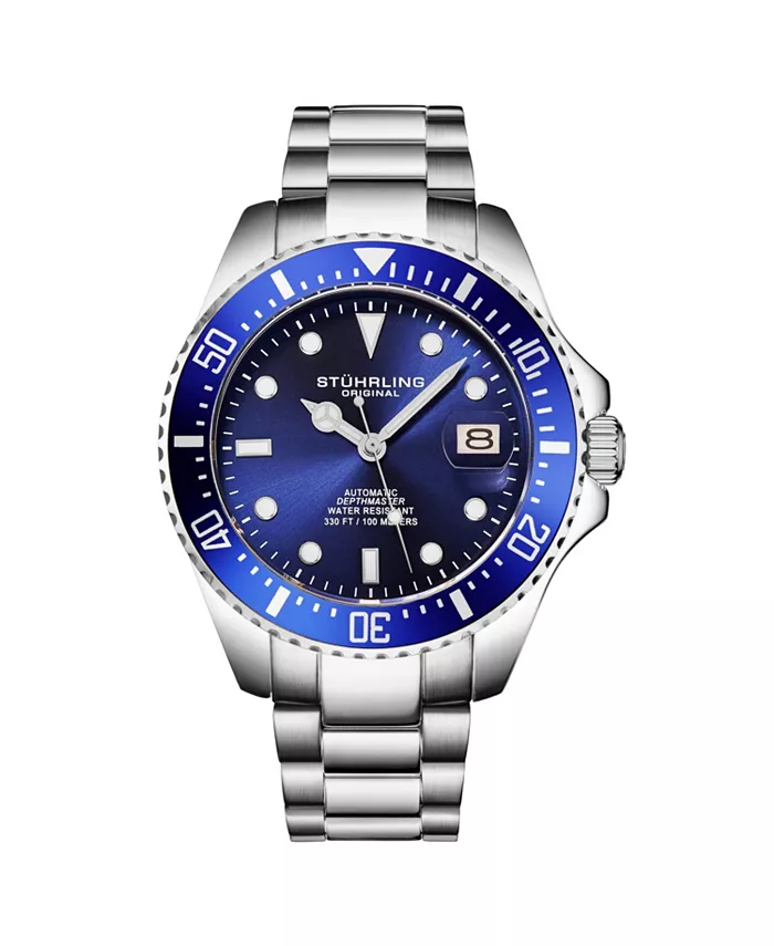 Мужские японские часы для дайвинга Seiko NH35 с автоматическим подзаводом, браслет из нержавеющей стали Stuhrling, синий
Мужские японские часы для дайвинга Seiko NH35 с автоматическим подзаводом, браслет из нержавеющей стали Stuhrling, синий