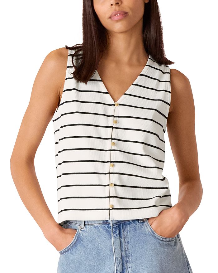 Полосатый топ на пуговицах Whistles, мультиколор
Полосатый топ на пуговицах Whistles, мультиколор