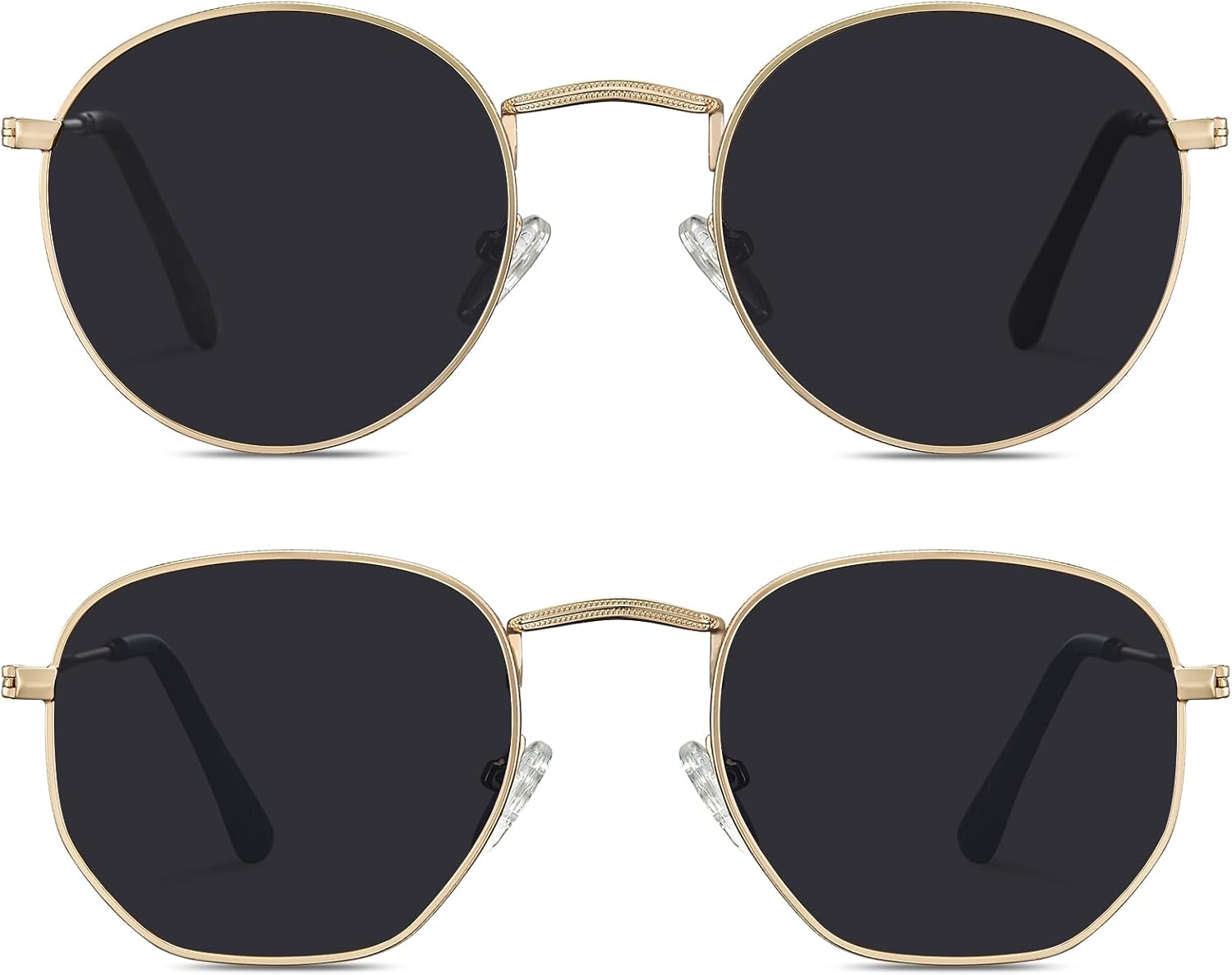 Комплект из 2 ультралегких поляризованных солнцезащитных очков STGATN для женщин и мужчин - круглые и шестиугольные - защита от УФ-излучения для активного отдыха и повседневного ношения, 1. Round Gold Grey + Hexagon Gold Grey
Комплект из 2 ультралегких поляризованных солнцезащитных очков STGATN для женщин и мужчин - круглые и шестиугольные - защита от УФ-излучения для активного отдыха и повседневного ношения, 1. Round Gold Grey + Hexagon Gold Grey