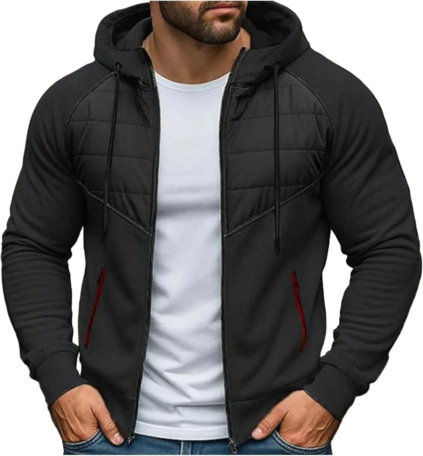 Мужская худи с пачворком и карманами
Мужская худи с пачворком и карманами