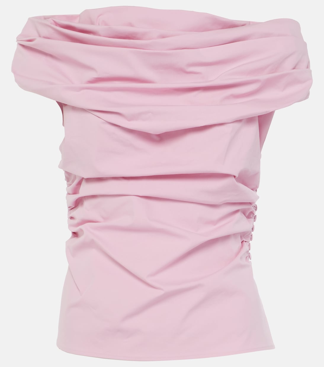 Драпированный топ из смесового хлопка Magda Butrym, розовый
Драпированный топ из смесового хлопка Magda Butrym, розовый