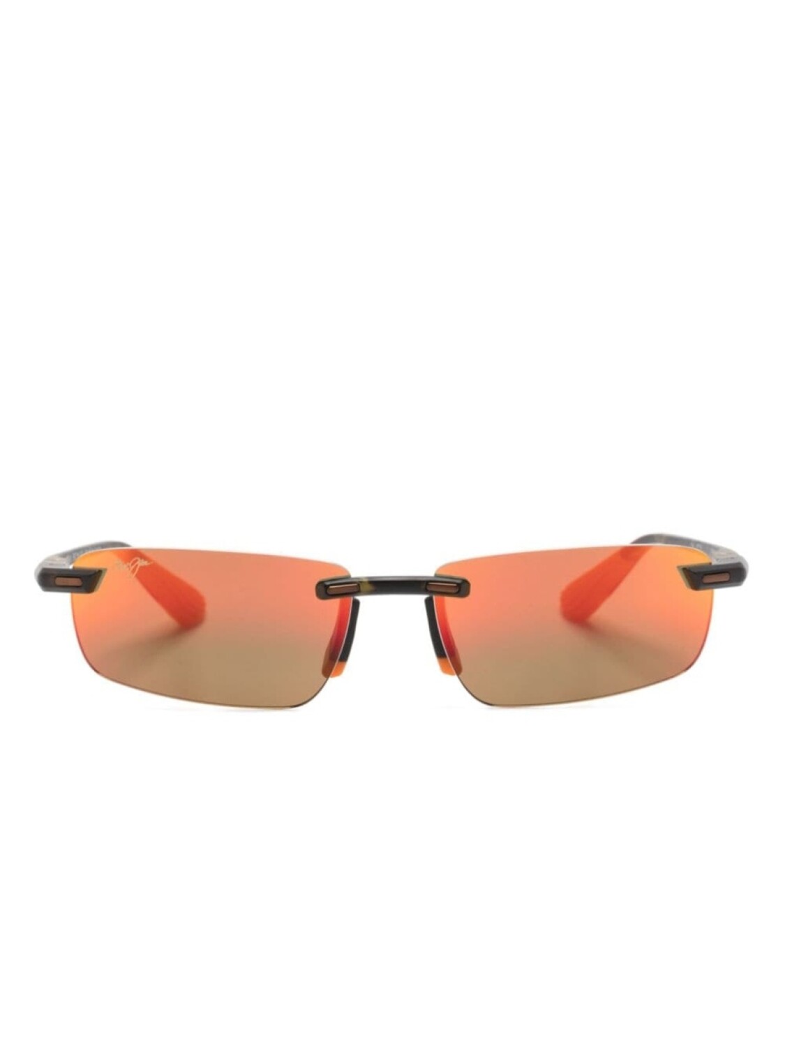 Солнцезащитные очки PolarizedPlus2 в прямоугольной оправе Maui Jim, черный