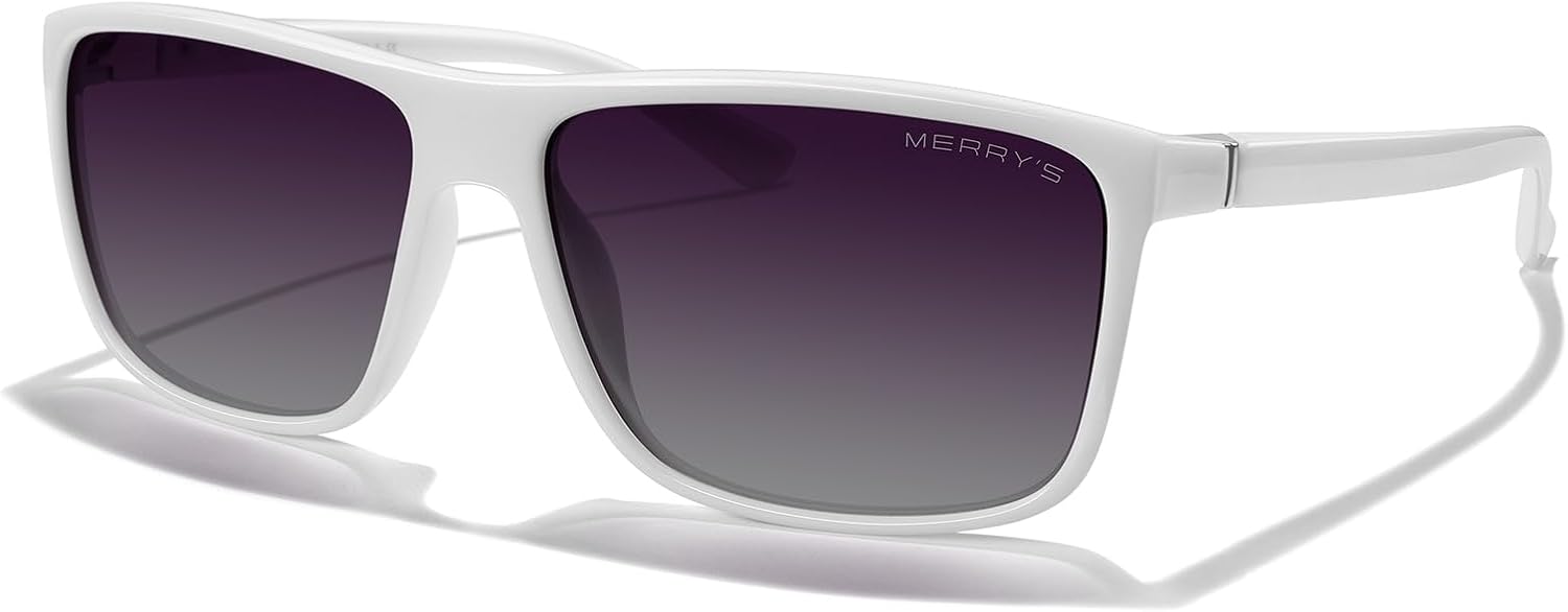 Прямоугольные поляризованные спортивные солнцезащитные очки MERRY'S для мужчин и женщин, для езды на велосипеде, вождения, рыбалки, с защитой UV400, модель S8225, White Frame/Silver Metal/Gray Gradient Lens
Прямоугольные поляризованные спортивные солнцезащитные очки MERRY'S для мужчин и женщин, для езды на велосипеде, вождения, рыбалки, с защитой UV400, модель S8225, White Frame/Silver Metal/Gray Gradient Lens