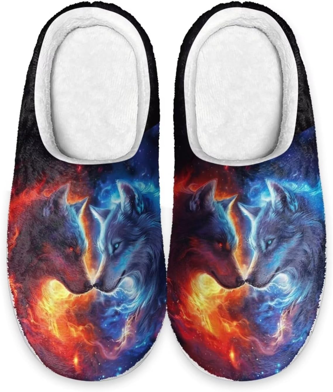 Тапочки Xpyiqun для мужчин и женщин, зимние теплые домашние тапочки, нескользящие, мягкие и уютные, Galaxy Wolf Flame
Тапочки Xpyiqun для мужчин и женщин, зимние теплые домашние тапочки, нескользящие, мягкие и уютные, Galaxy Wolf Flame