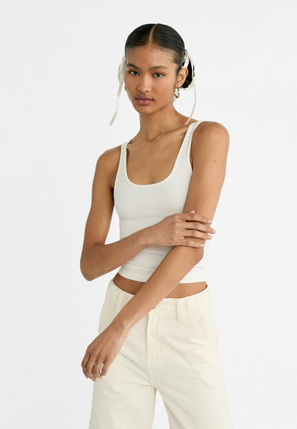 Топ Stradivarius, белый
Топ Stradivarius, белый