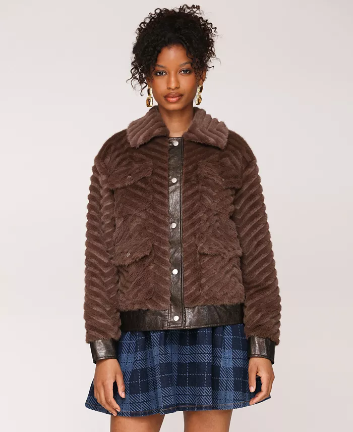 Женская куртка-бомбер из искусственного меха Avec Les Filles, коричневый
Женская куртка-бомбер из искусственного меха Avec Les Filles, коричневый