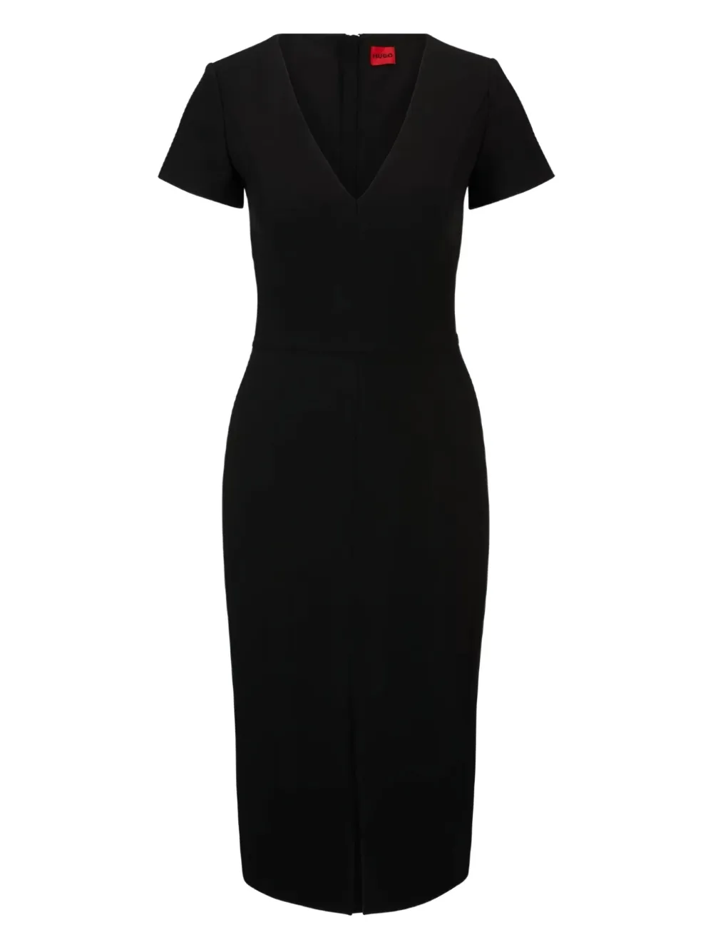 Платье с V-образным вырезом BOSS, черный 
Платье с V-образным вырезом BOSS, черный