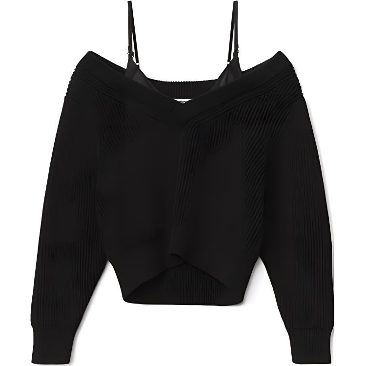 Alexander Wang FW22 Вязаный свитер женский черный
Alexander Wang FW22 Вязаный свитер женский черный