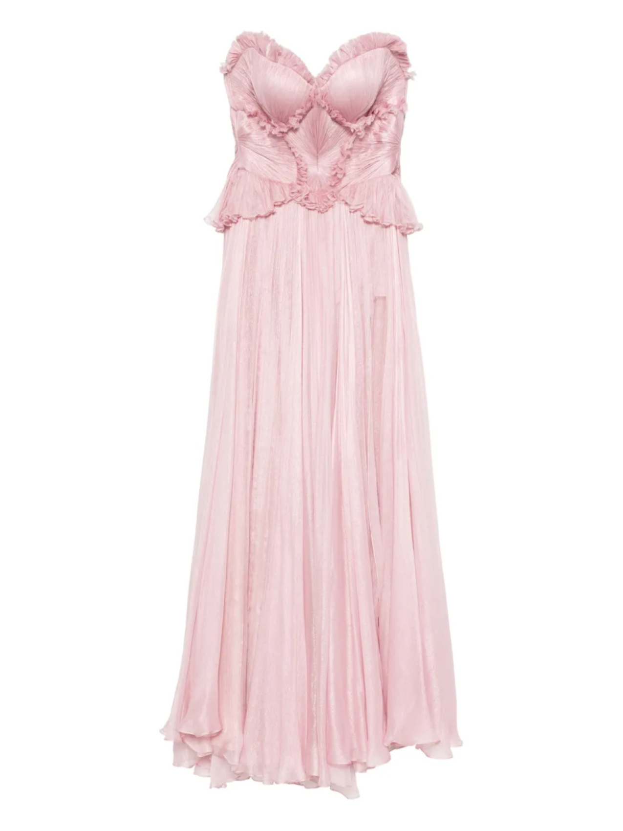 Платье без бретелек с оборками Iris Serban, розовый