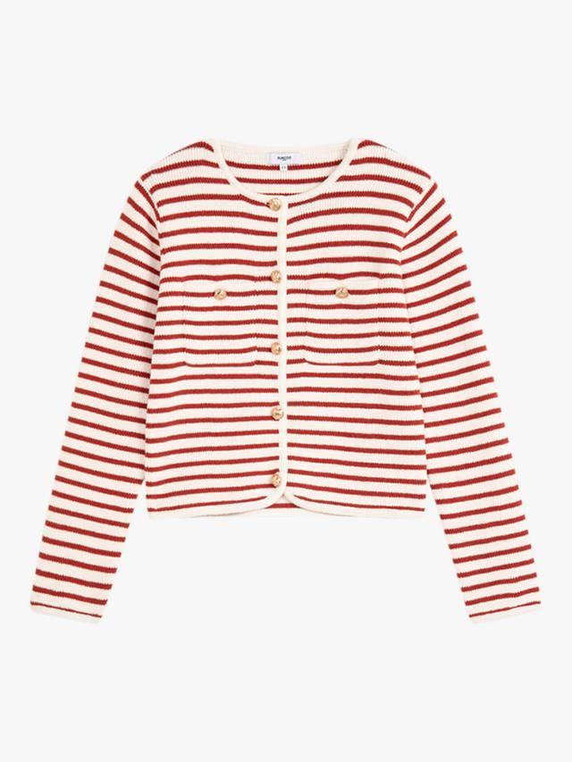 Полосатый хлопковый вязаный кардиган gabriel SUNCOO, цвет White/Red
Полосатый хлопковый вязаный кардиган gabriel SUNCOO, цвет White/Red