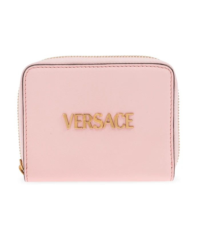 Кожаный кошелек с логотипом Versace, розовый
Кожаный кошелек с логотипом Versace, розовый