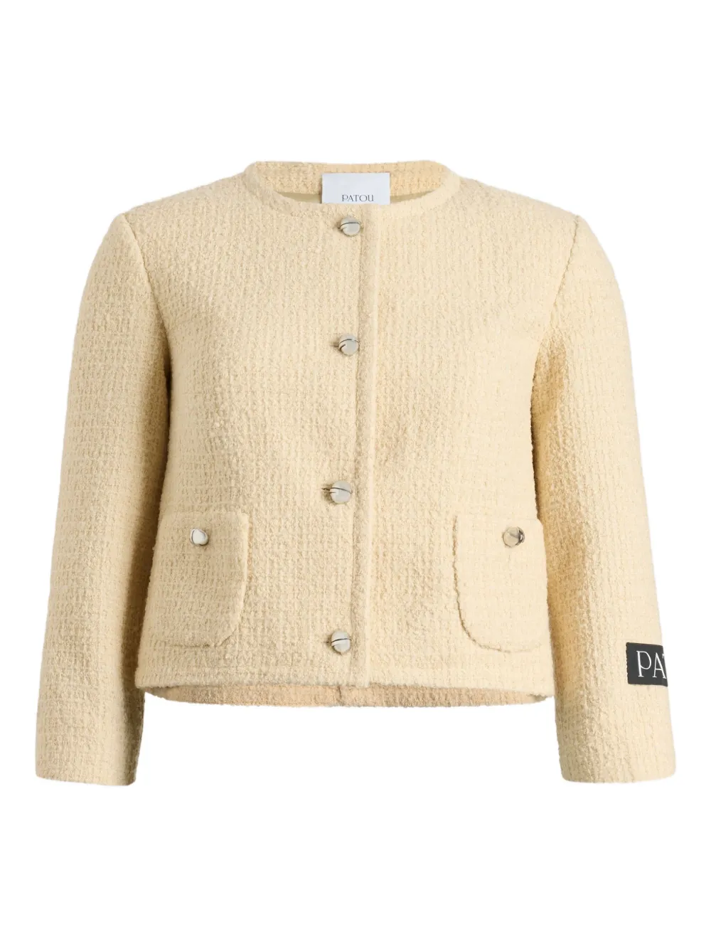 Твидовый жакет без воротника PATOU, нейтральный
Твидовый жакет без воротника PATOU, нейтральный