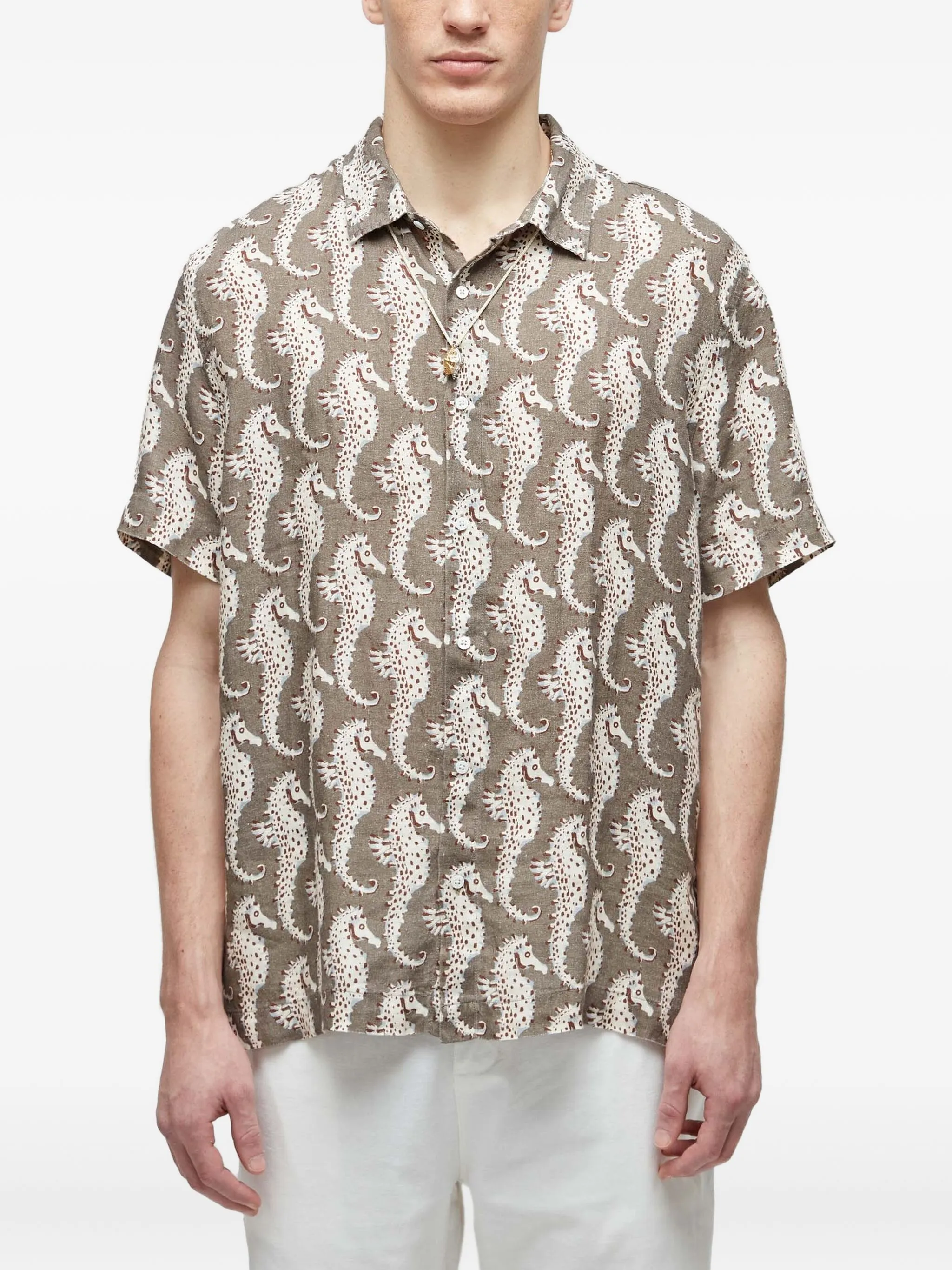 Льняная рубашка с принтом Osklen, зеленый
Льняная рубашка с принтом Osklen, зеленый