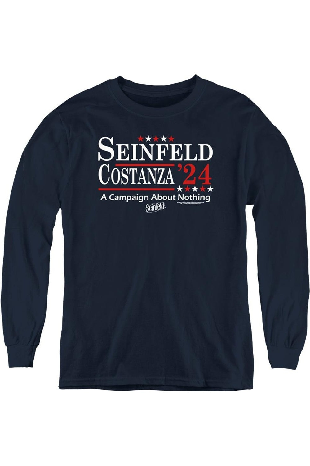 Футболка Seinfeld Election с длинным рукавом для детей Gildan, темно-синий
Футболка Seinfeld Election с длинным рукавом для детей Gildan, темно-синий
