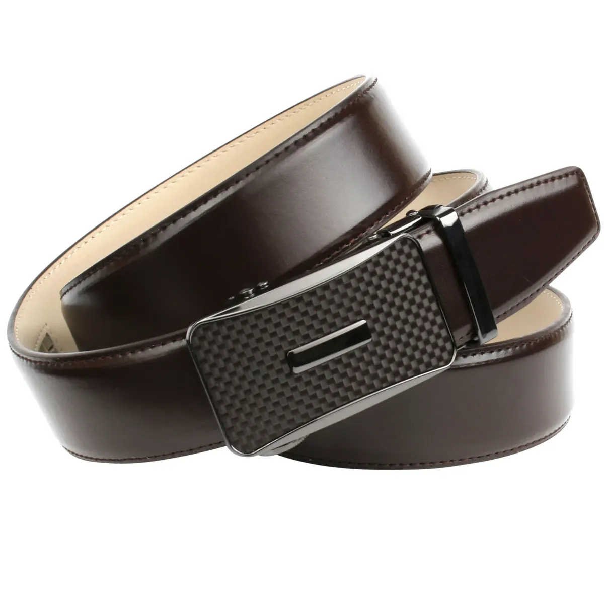 Кожаный ремень Anthoni Crown с карбоновой застежкой, коричневый
Кожаный ремень Anthoni Crown с карбоновой застежкой, коричневый