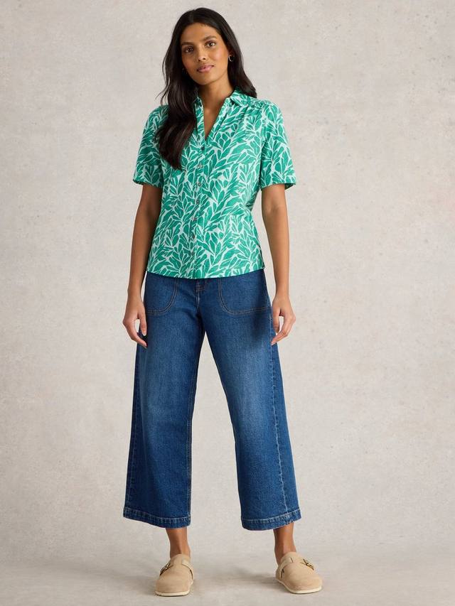 Хлопковая рубашка с принтом в виде листьев White Stuff, Teal/Multi
Хлопковая рубашка с принтом в виде листьев White Stuff, Teal/Multi