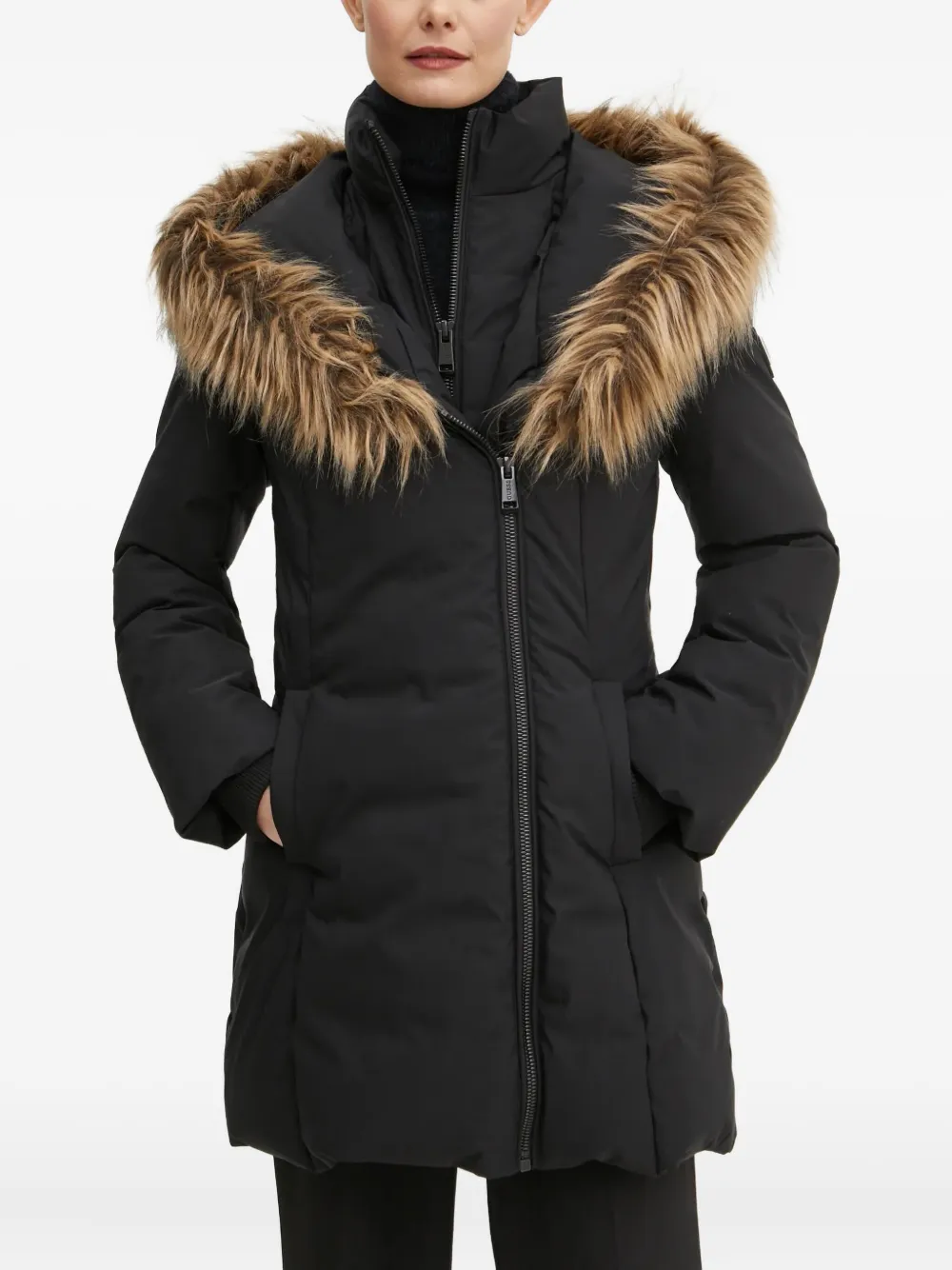 Шуба из искусственного меха с капюшоном GUESS USA, черный
Шуба из искусственного меха с капюшоном GUESS USA, черный