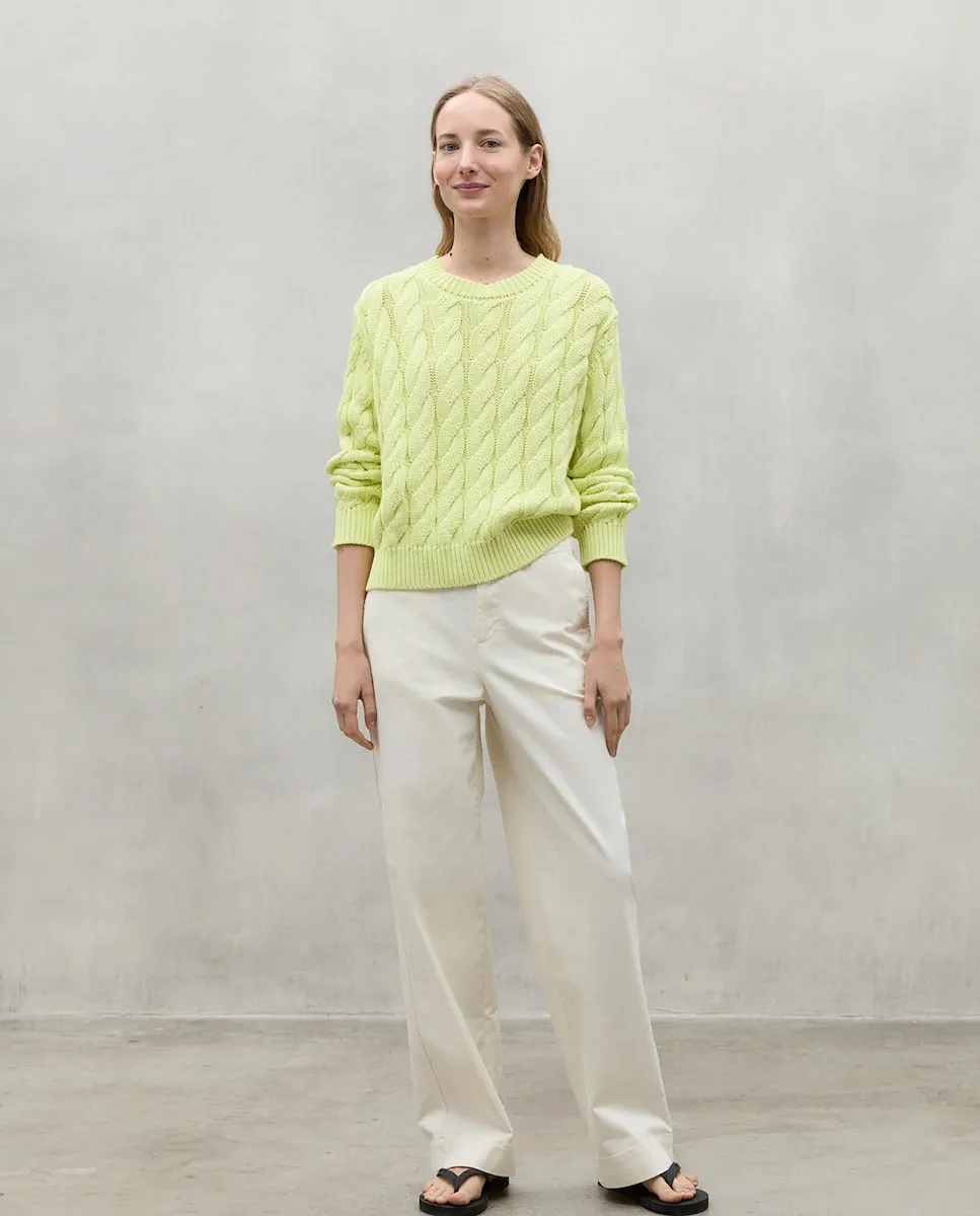 Женский джемпер с ребристыми манжетами и длинными рукавами Ecoalf, желтый
Женский джемпер с ребристыми манжетами и длинными рукавами Ecoalf, желтый