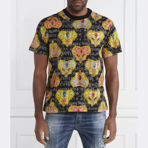 Футболка стандартного кроя Versace, мультиколор 
Футболка стандартного кроя Versace, мультиколор