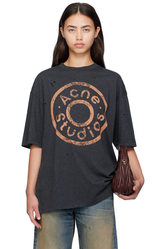 Acne Studios Черная футболка свободного кроя с логотипом
Acne Studios Черная футболка свободного кроя с логотипом