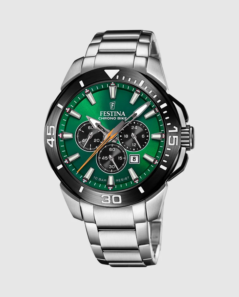 F20641/A Chrono Bike мужские часы в серебристой стали Festina, серебряный
F20641/A Chrono Bike мужские часы в серебристой стали Festina, серебряный
