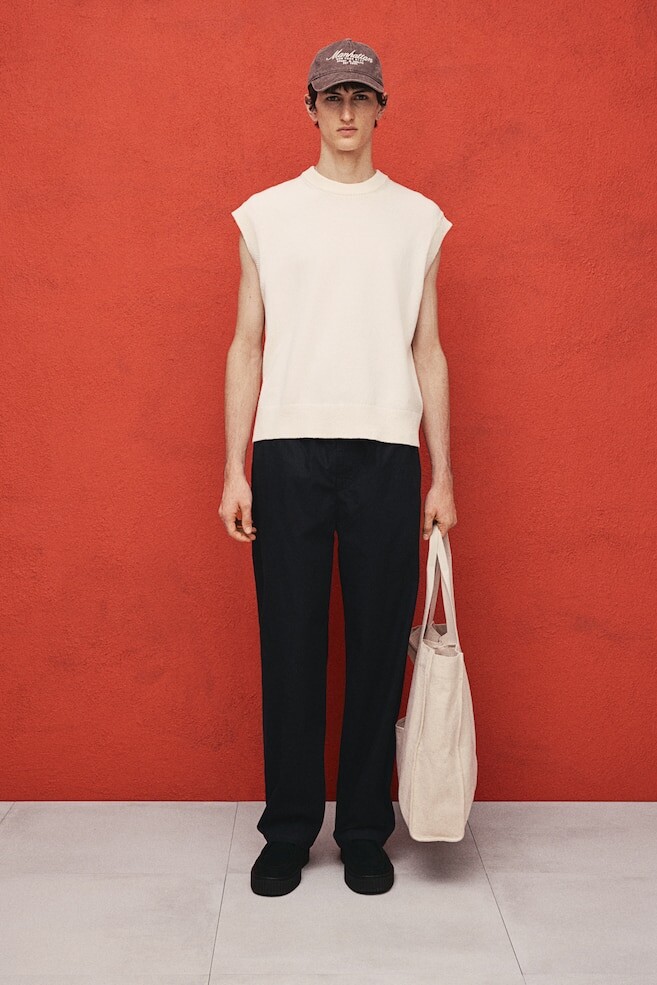 Брюки из поплина свободного кроя H&M, синий
Брюки из поплина свободного кроя H&M, синий