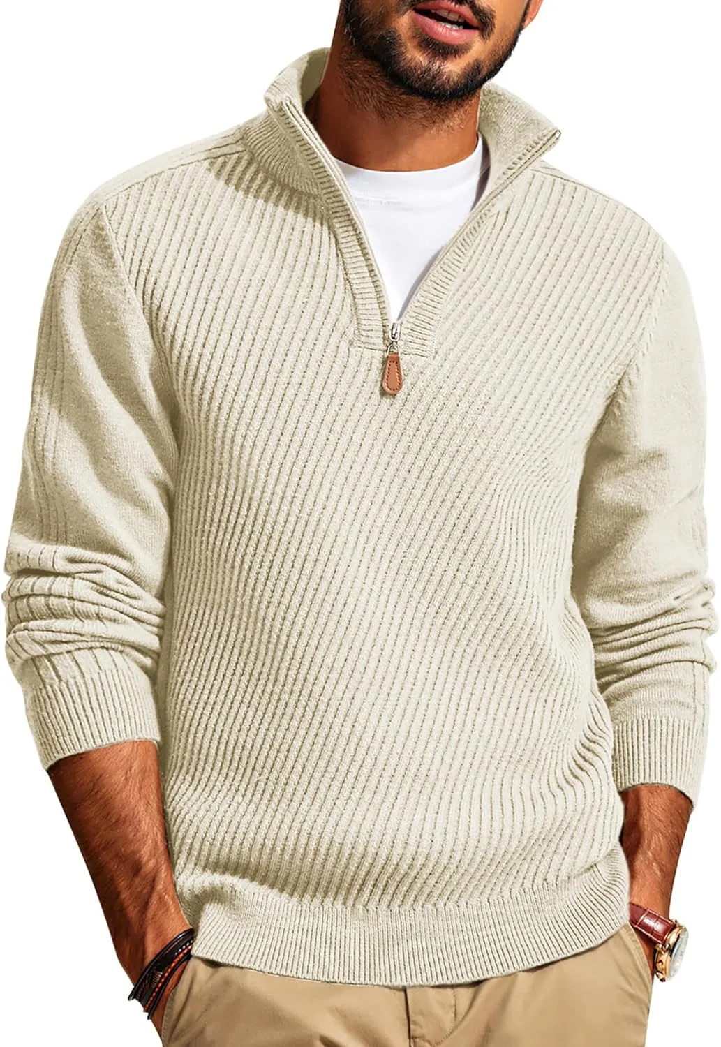 PJ PAUL JONES мужской свитер с молнией на четверть, Casual Slim Fit, фактурная вязка
PJ PAUL JONES мужской свитер с молнией на четверть, Casual Slim Fit, фактурная вязка