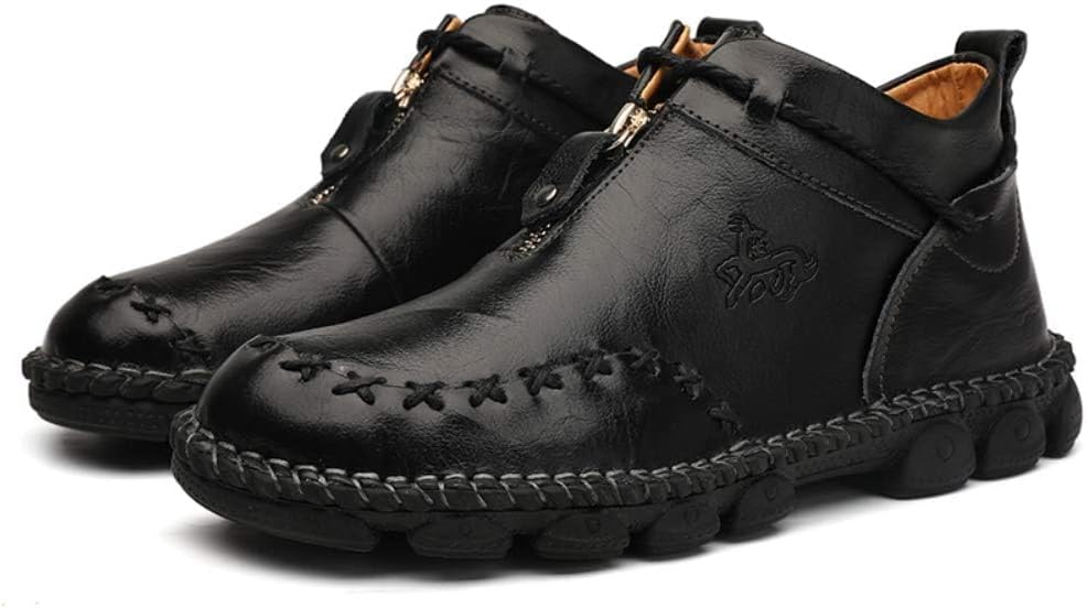 Мужские классические кожаные ботинки Asifn, удобные, противоскользящие, износостойкие, дышащие, ручной работы, для активного отдыха и вождения, с британской резиновой подошвой, металлической молнией и шнуровкой, повседневная обувь, черный
Мужские классические кожаные ботинки Asifn, удобные, противоскользящие, износостойкие, дышащие, ручной работы, для активного отдыха и вождения, с британской резиновой подошвой, металлической молнией и шнуровкой, повседневная обувь, черный