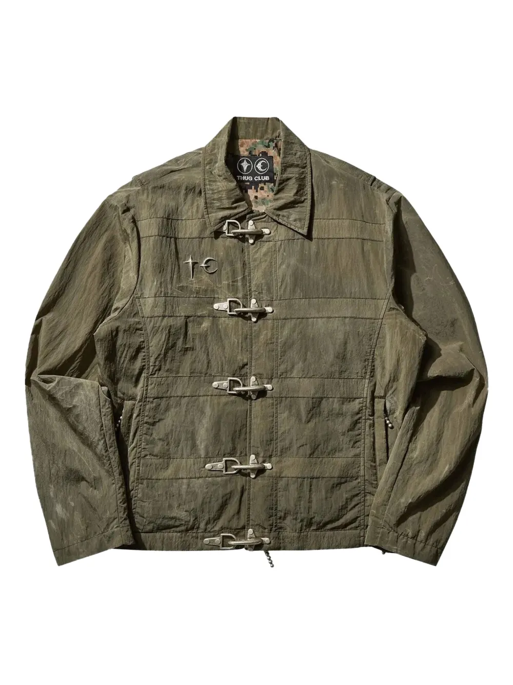 Куртка-рубашка с застежкой-молнией THUG CLUB, зеленый
Куртка-рубашка с застежкой-молнией THUG CLUB, зеленый