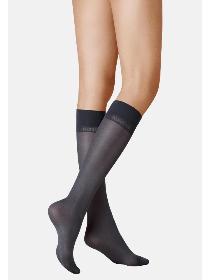 Kunert Изящные чулки до колена, атласные, размер 40, мягкий пояс, темно-синие
Kunert Изящные чулки до колена, атласные, размер 40, мягкий пояс, темно-синие