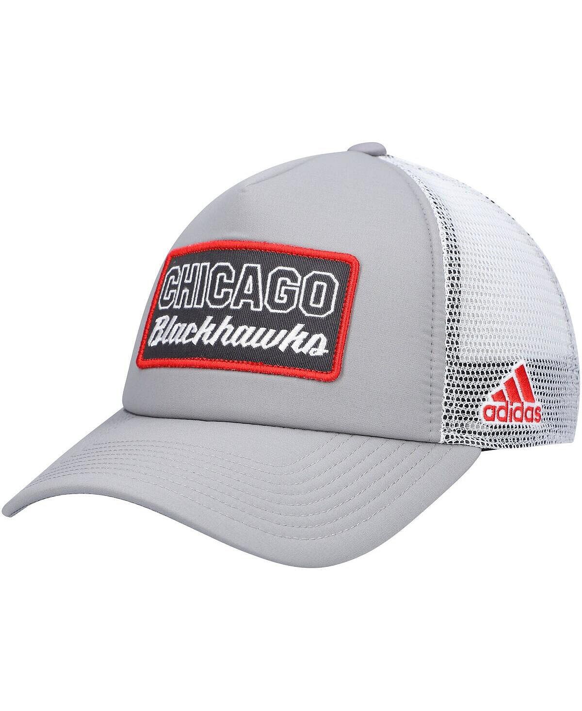 Мужская серо-белая кепка из пеноматериала Chicago Blackhawks в раздевалке Trucker Snapback adidas
Мужская серо-белая кепка из пеноматериала Chicago Blackhawks в раздевалке Trucker Snapback adidas