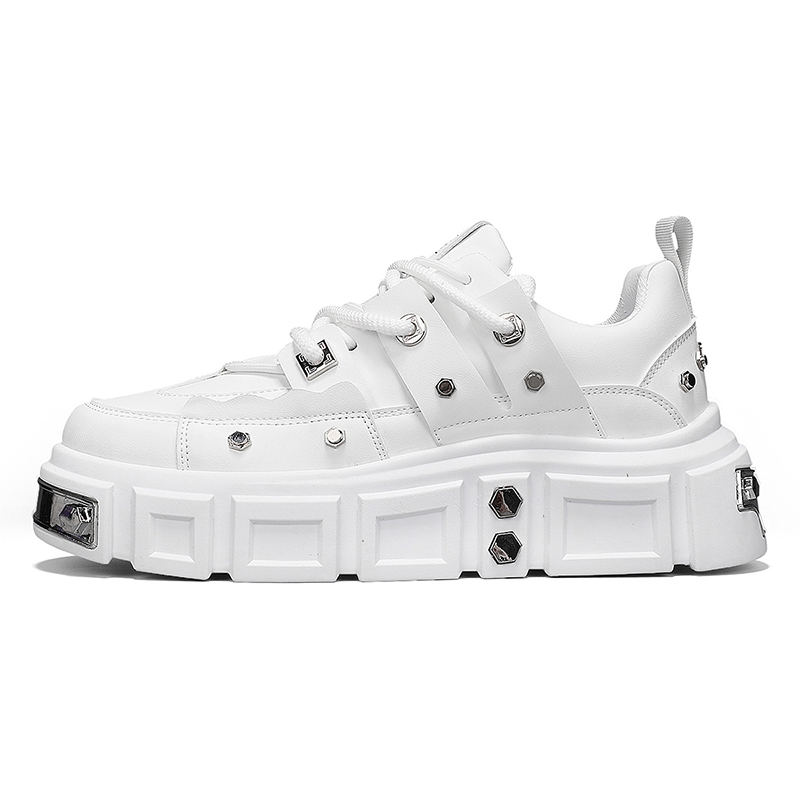 Низкие повседневные туфли для мужчин GNVA, White 
Низкие повседневные туфли для мужчин GNVA, White