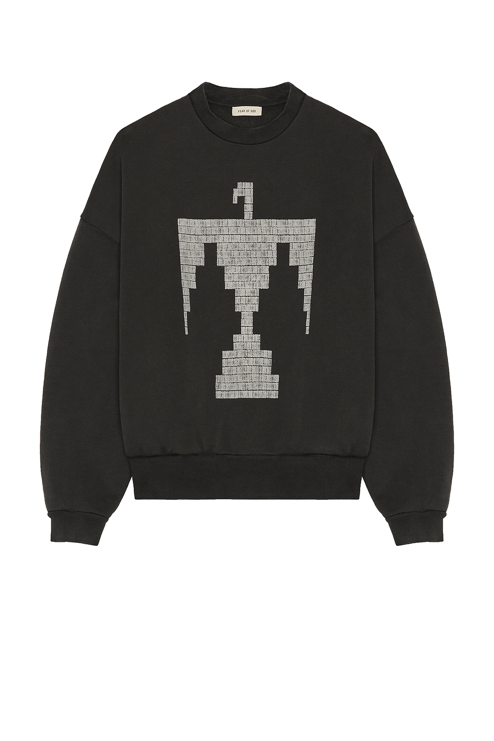 Серый свитшот с принтом French Terry Thunderbird с круглым вырезом Fear of God, черный
Серый свитшот с принтом French Terry Thunderbird с круглым вырезом Fear of God, черный