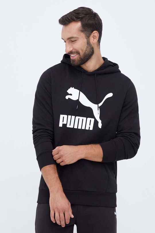 Хлопковая толстовка Puma, черный 
Хлопковая толстовка Puma, черный