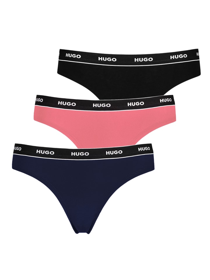 HUGO Набор из 3 трусиков-стрингов в полоску, разноцветные
HUGO Набор из 3 трусиков-стрингов в полоску, разноцветные