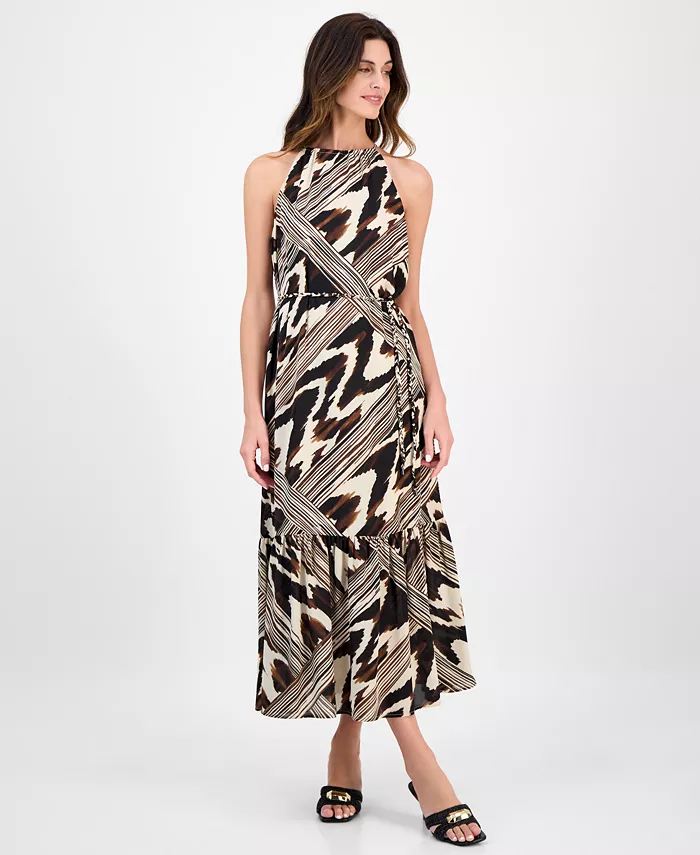 Женское платье миди без рукавов с принтом и халтер-воротом Anne Klein, слоновая кость/кремовый
Женское платье миди без рукавов с принтом и халтер-воротом Anne Klein, слоновая кость/кремовый