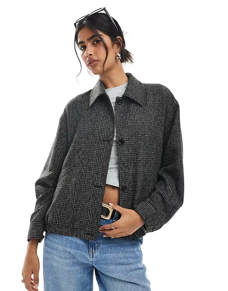 Куртка ASOS DESIGN в стиле «амбар» с подолом-бомбер и контрастным воротником в однотонную клетку
Куртка ASOS DESIGN в стиле «амбар» с подолом-бомбер и контрастным воротником в однотонную клетку