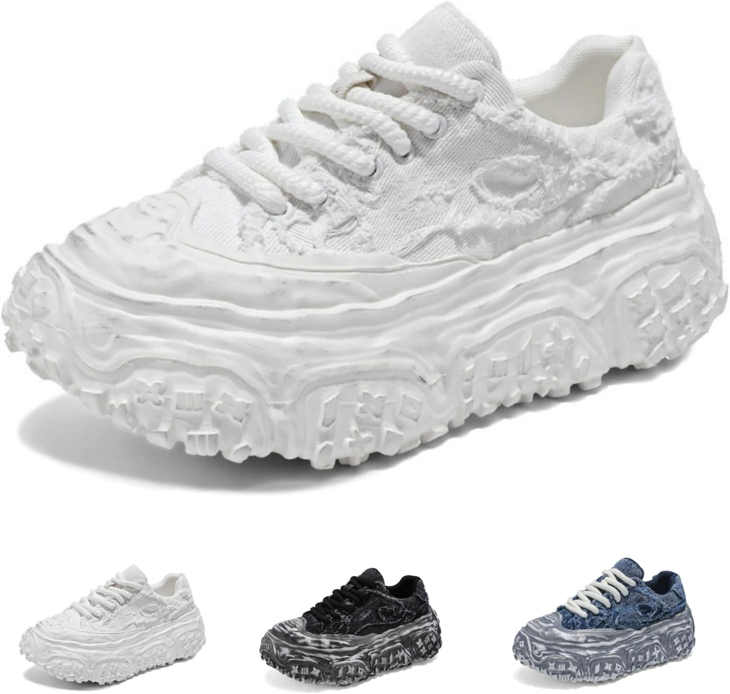 Мужские модные кроссовки MACEFIL с массивной подошвой 8 см, джинсовый холщовый материал, стиль «папа», удобная обувь для прогулок и уличного стиля, белый
Мужские модные кроссовки MACEFIL с массивной подошвой 8 см, джинсовый холщовый материал, стиль «папа», удобная обувь для прогулок и уличного стиля, белый