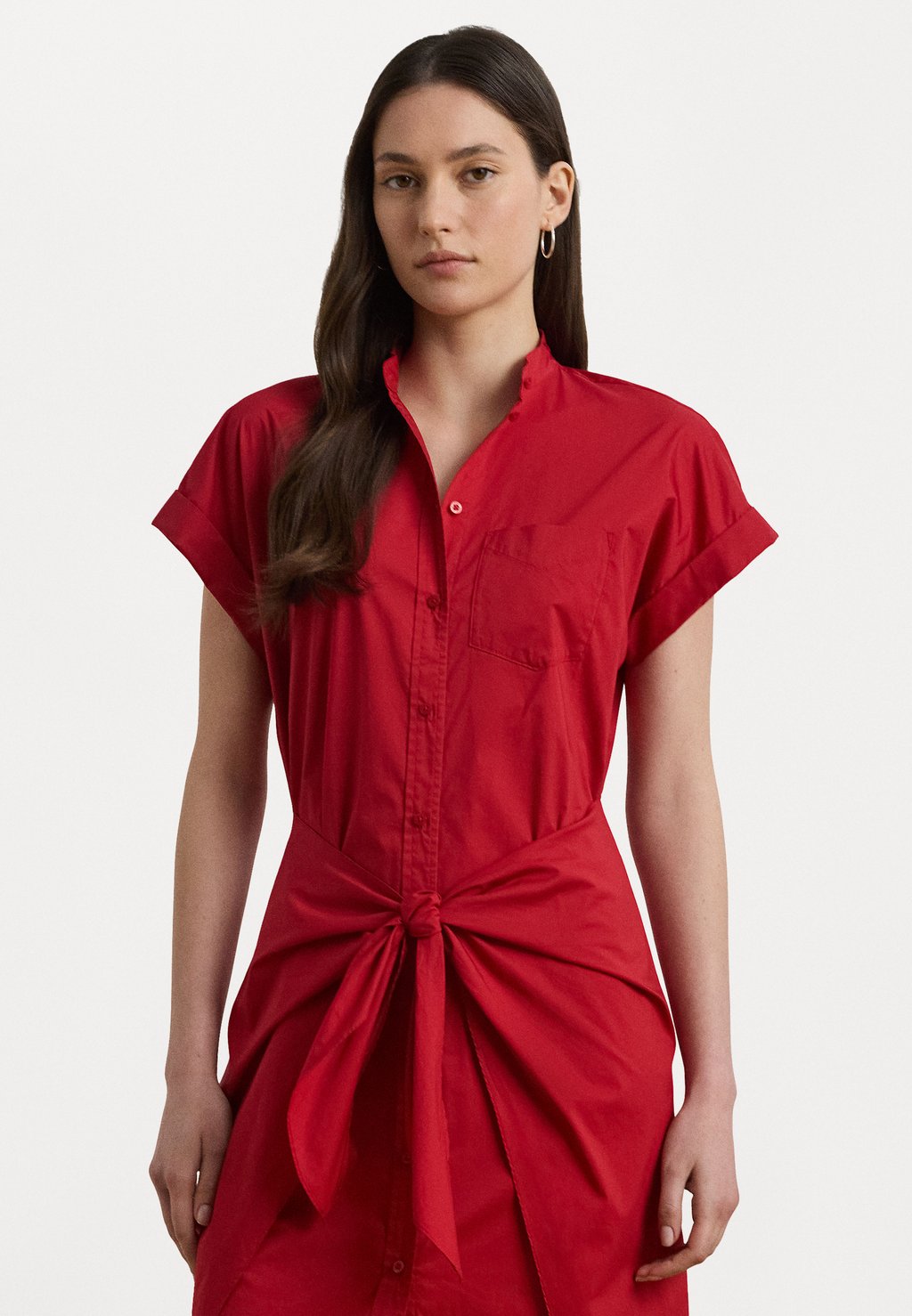 Платье-рубашка Tie Front Cotton Blend Shirtdress Lauren Ralph Lauren, темно-красный
Платье-рубашка Tie Front Cotton Blend Shirtdress Lauren Ralph Lauren, темно-красный