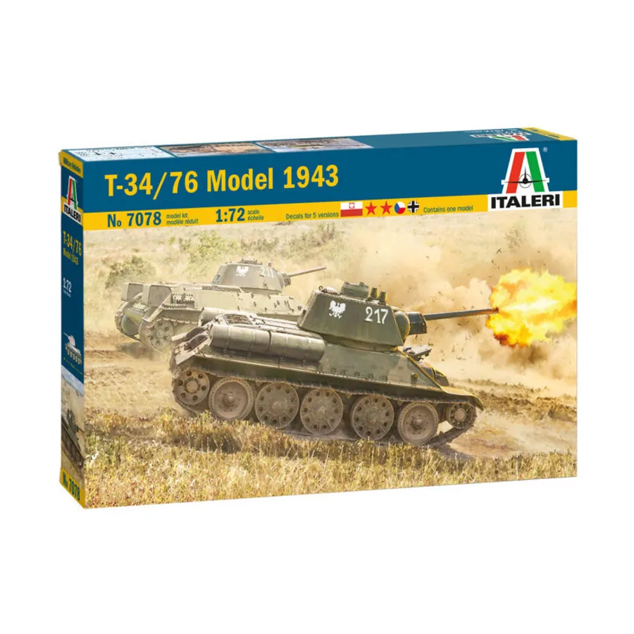 Т-34/76 образца 1943 года, Military Vehicles (1:72) (Italeri)
Т-34/76 образца 1943 года, Military Vehicles (1:72) (Italeri)