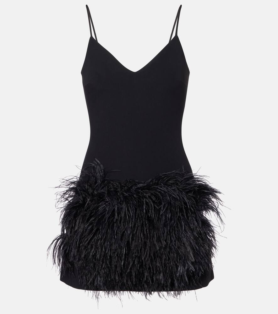 Мини-платье с перьевым декором David Koma, Black
Мини-платье с перьевым декором David Koma, Black